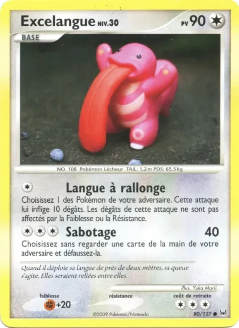 Carte Pokémon Excelangue 080/127, extension Platine