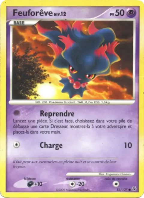 Carte Pokémon Feuforêve 083/127, extension Platine