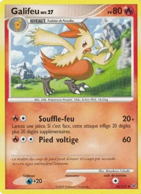Carte Pokémon Galifeu 045/127, extension Platine