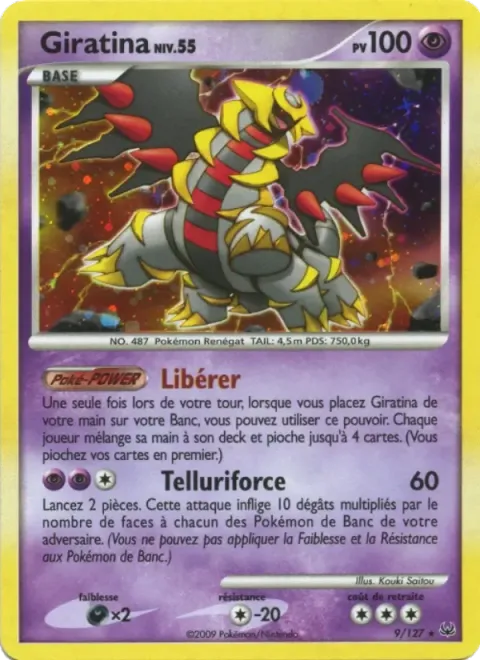 Carte Pokémon Giratina 009/127, extension Platine