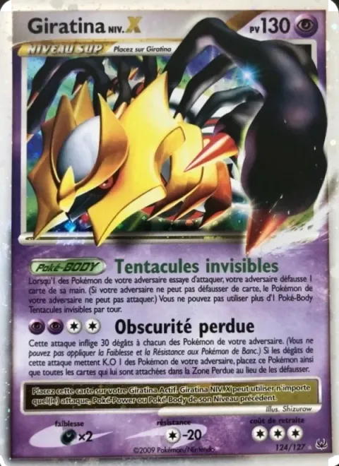 Carte Pokémon Giratina 124/127, extension Platine