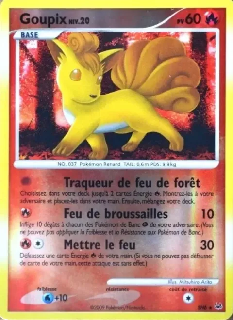 Carte Pokémon Goupix SH6/SH3, extension Platine