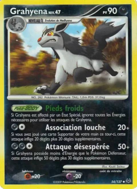 Carte Pokémon Grahyèna 054/127, extension Platine