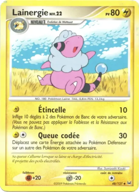Carte Pokémon Lainergie 048/127, extension Platine