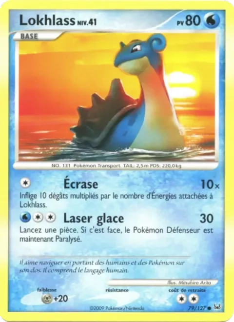 Carte Pokémon Lokhlass 079/127, extension Platine