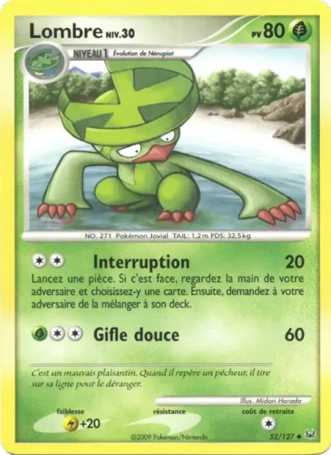 Carte Pokémon Lombre 052/127, extension Platine