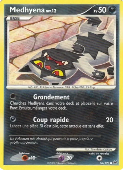 Carte Pokémon Medhyena 086/127, extension Platine