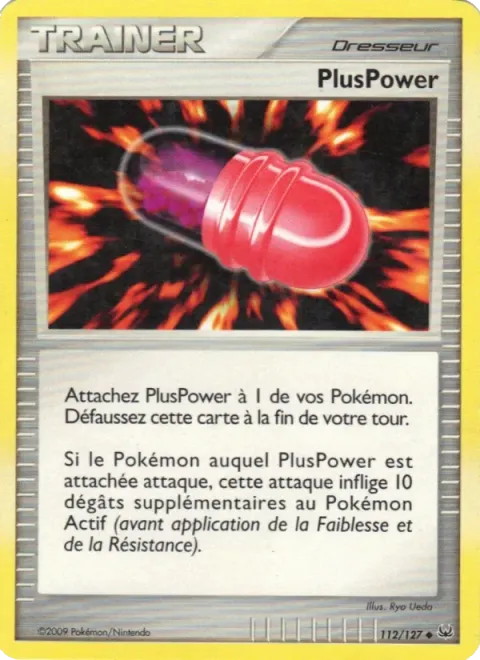 Carte Pokémon PlusPower 112/127, extension Platine