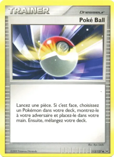 Carte Pokémon Poké Ball 113/127, extension Platine