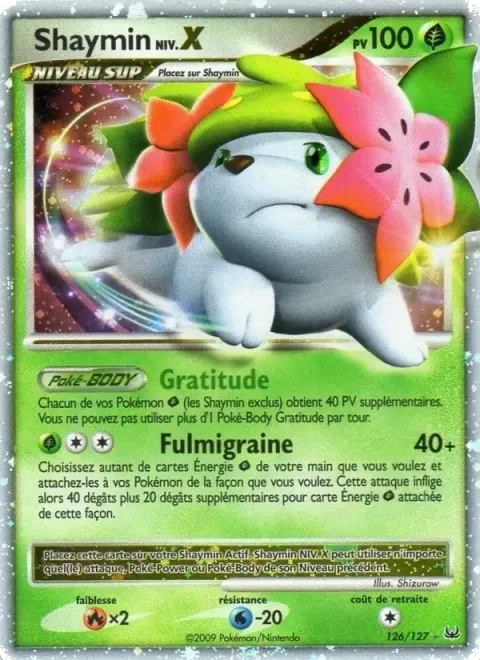 Carte Pokémon Shaymin 126/127, extension Platine