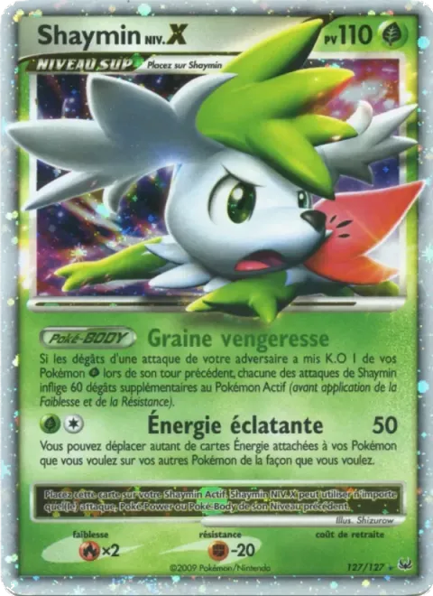 Carte Pokémon Shaymin 127/127, extension Platine