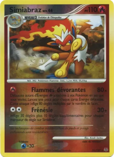 Carte Pokémon Simiabraz 031/127, extension Platine
