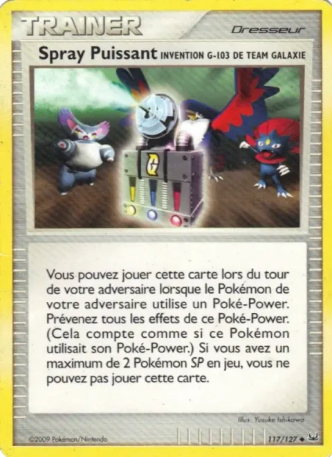 Carte Pokémon Spray Puissant Invention G-103 de Team Galaxie 117/127, extension Platine