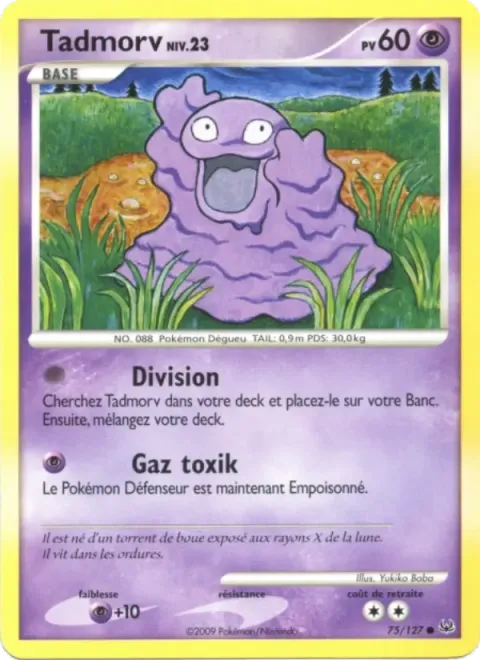 Carte Pokémon Tadmorv 075/127, extension Platine