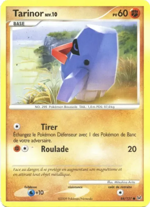 Carte Pokémon Tarinor 084/127, extension Platine
