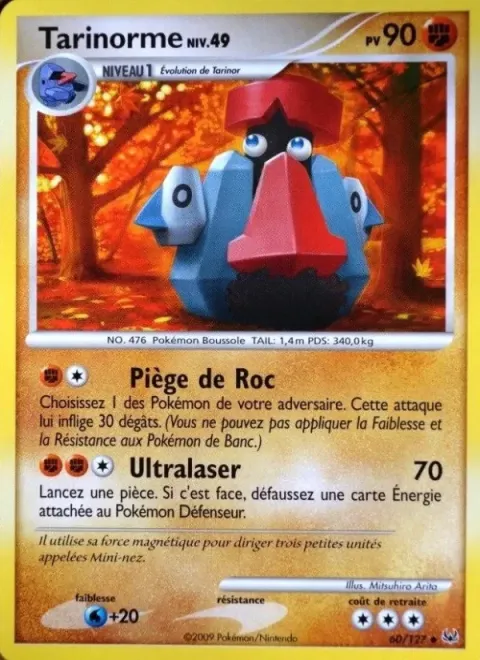 Carte Pokémon Tarinorme 060/127, extension Platine