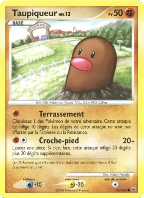 Carte Pokémon Taupiqueur 072/127, extension Platine