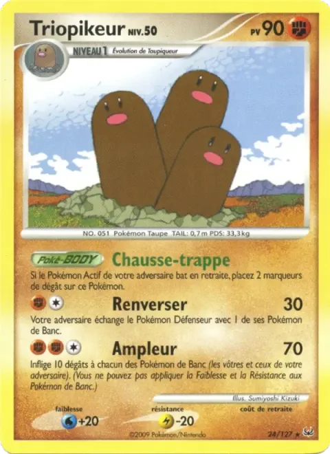 Carte Pokémon Triopikeur 024/127, extension Platine