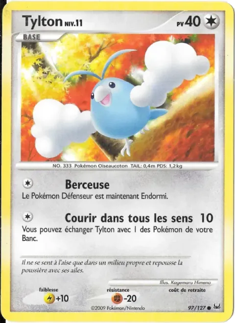 Carte Pokémon Tylton 097/127, extension Platine