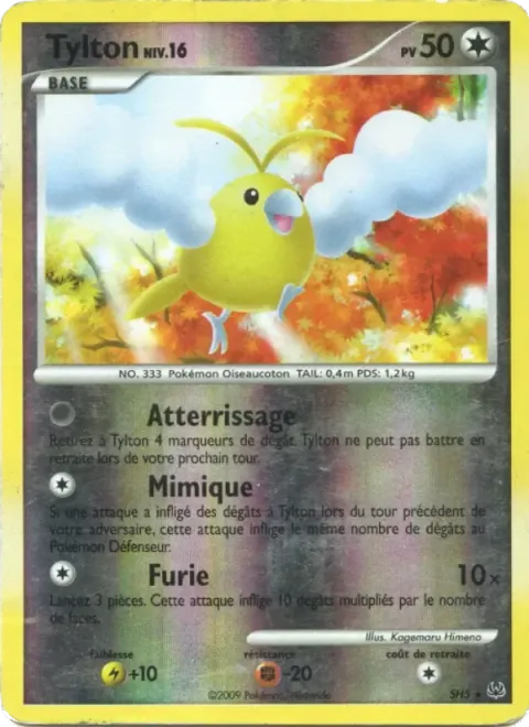 Carte Pokémon Tylton SH5/SH3, extension Platine