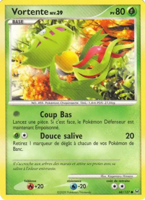 Carte Pokémon Vortente 068/127, extension Platine