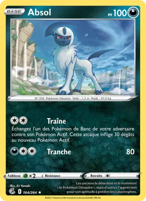 Carte Pokémon Absol 164/264, extension Poing de Fusion