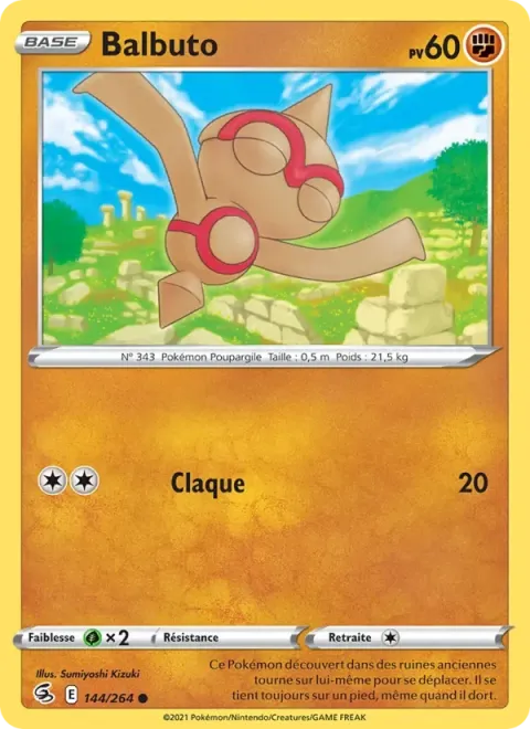 Carte Pokémon Balbuto 144/264, extension Poing de Fusion