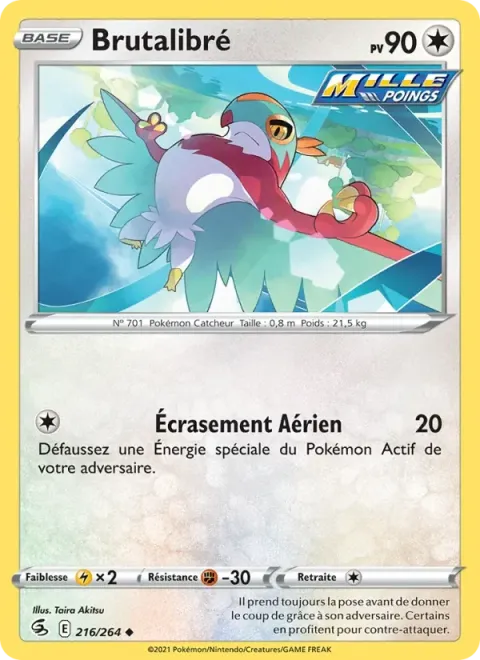 Carte Pokémon Brutalibré 216/264, extension Poing de Fusion