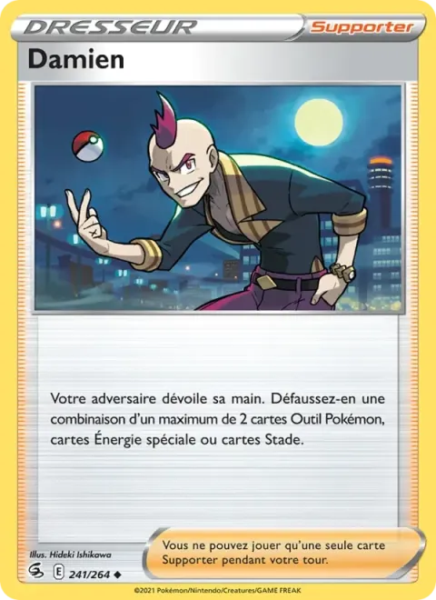 Carte Pokémon Damien 241/264, extension Poing de Fusion