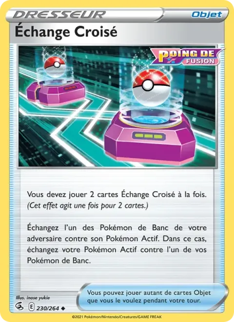 Carte Pokémon Échange Croisé 230/264, extension Poing de Fusion