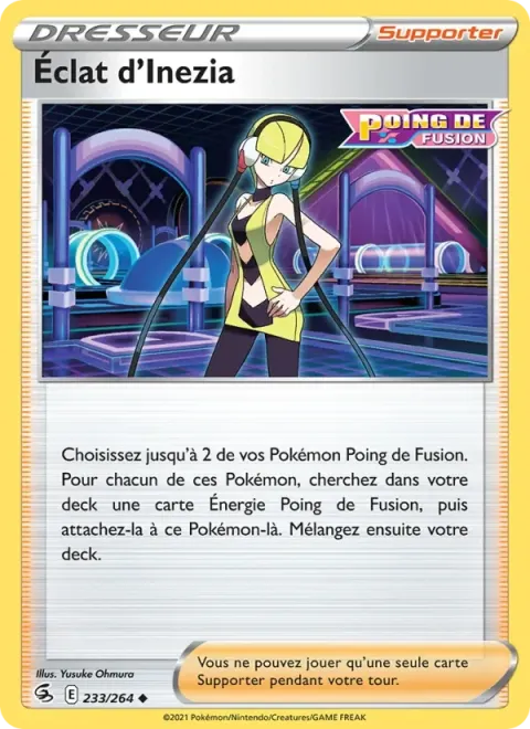 Carte Pokémon Éclat d’Inezia 233/264, extension Poing de Fusion
