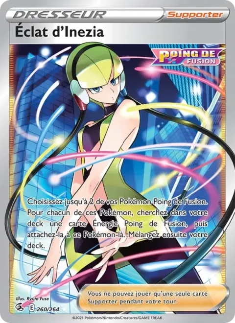 Carte Pokémon Éclat d’Inezia 260/264, extension Poing de Fusion