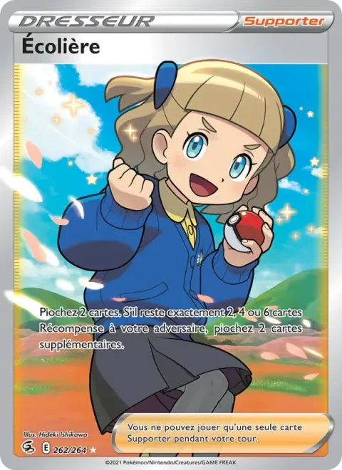 Carte Pokémon Écolière 262/264, extension Poing de Fusion
