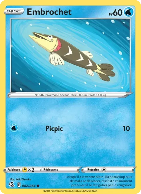 Carte Pokémon Embrochet 082/264, extension Poing de Fusion