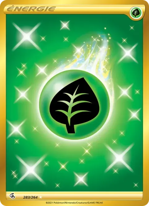 Carte Pokémon Énergie Plante 283/264, extension Poing de Fusion