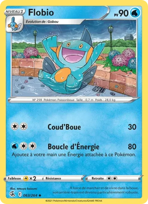 Carte Pokémon Flobio 063/264, extension Poing de Fusion