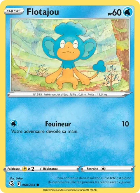 Carte Pokémon Flotajou 068/264, extension Poing de Fusion