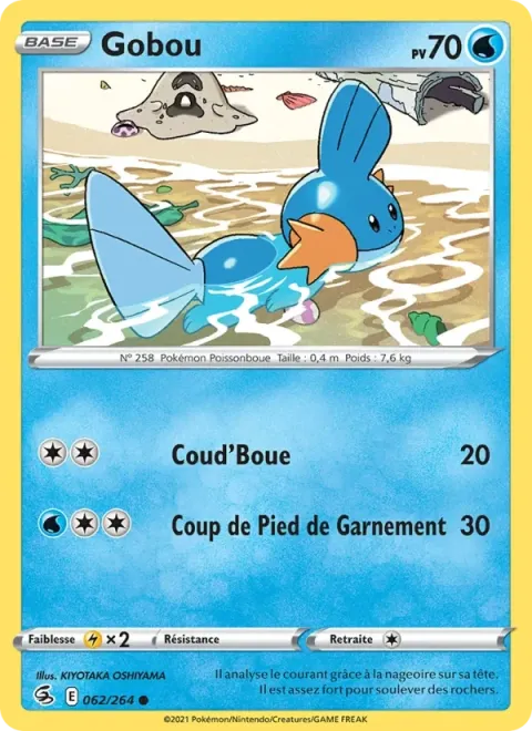 Carte Pokémon Gobou 062/264, extension Poing de Fusion