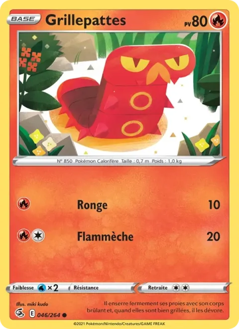 Carte Pokémon Grillepattes 046/264, extension Poing de Fusion