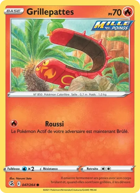 Carte Pokémon Grillepattes 047/264, extension Poing de Fusion