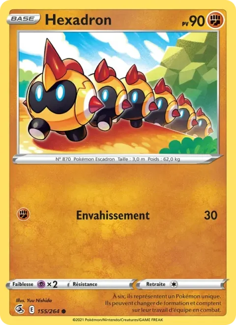 Carte Pokémon Hexadron 155/264, extension Poing de Fusion