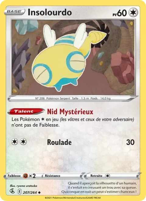 Carte Pokémon Insolourdo 207/264, extension Poing de Fusion