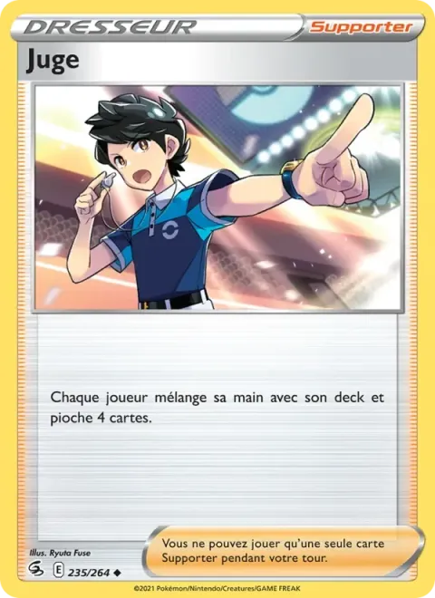 Carte Pokémon Juge 235/264, extension Poing de Fusion