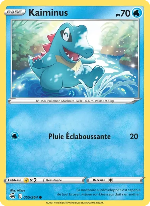 Carte Pokémon Kaiminus 055/264, extension Poing de Fusion