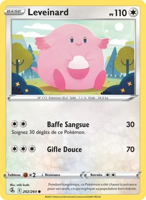 Carte Pokémon Leveinard 202/264, extension Poing de Fusion
