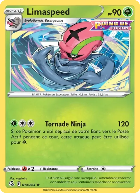 Carte Pokémon Limaspeed 014/264, extension Poing de Fusion