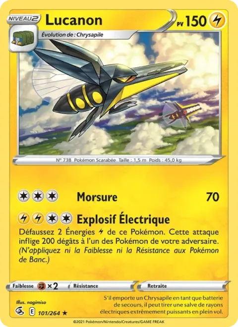 Carte Pokémon Lucanon 101/264, extension Poing de Fusion