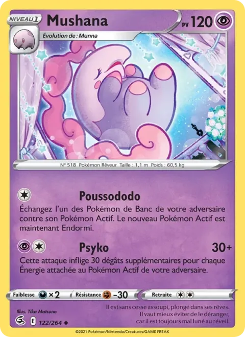 Carte Pokémon Mushana 122/264, extension Poing de Fusion