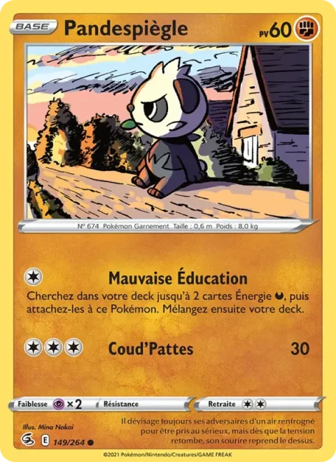 Carte Pokémon Pandespiègle 149/264, extension Poing de Fusion