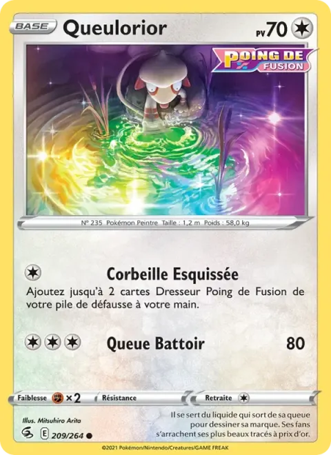Carte Pokémon Queulorior 209/264, extension Poing de Fusion
